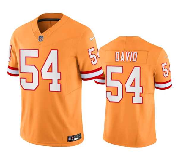 Mens Tampa Bay Buccaneers #54 Lavonte David Orange Throwback Limited Stitched Jersey